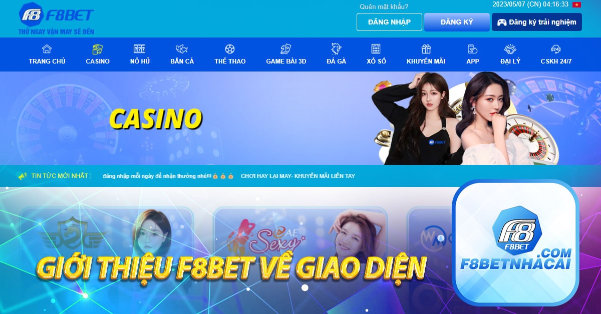 Giới thiệu F8BET về giao diện