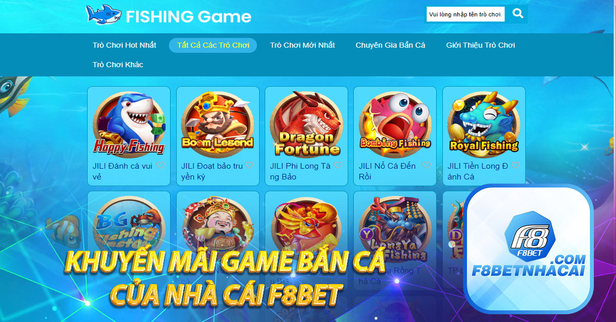 Khuyến mãi game Bắn cá của nhà cái F8BET