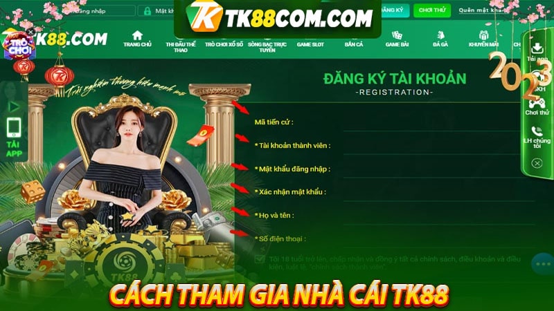 Hướng dẫn cách tham gia nhà cái Tk88